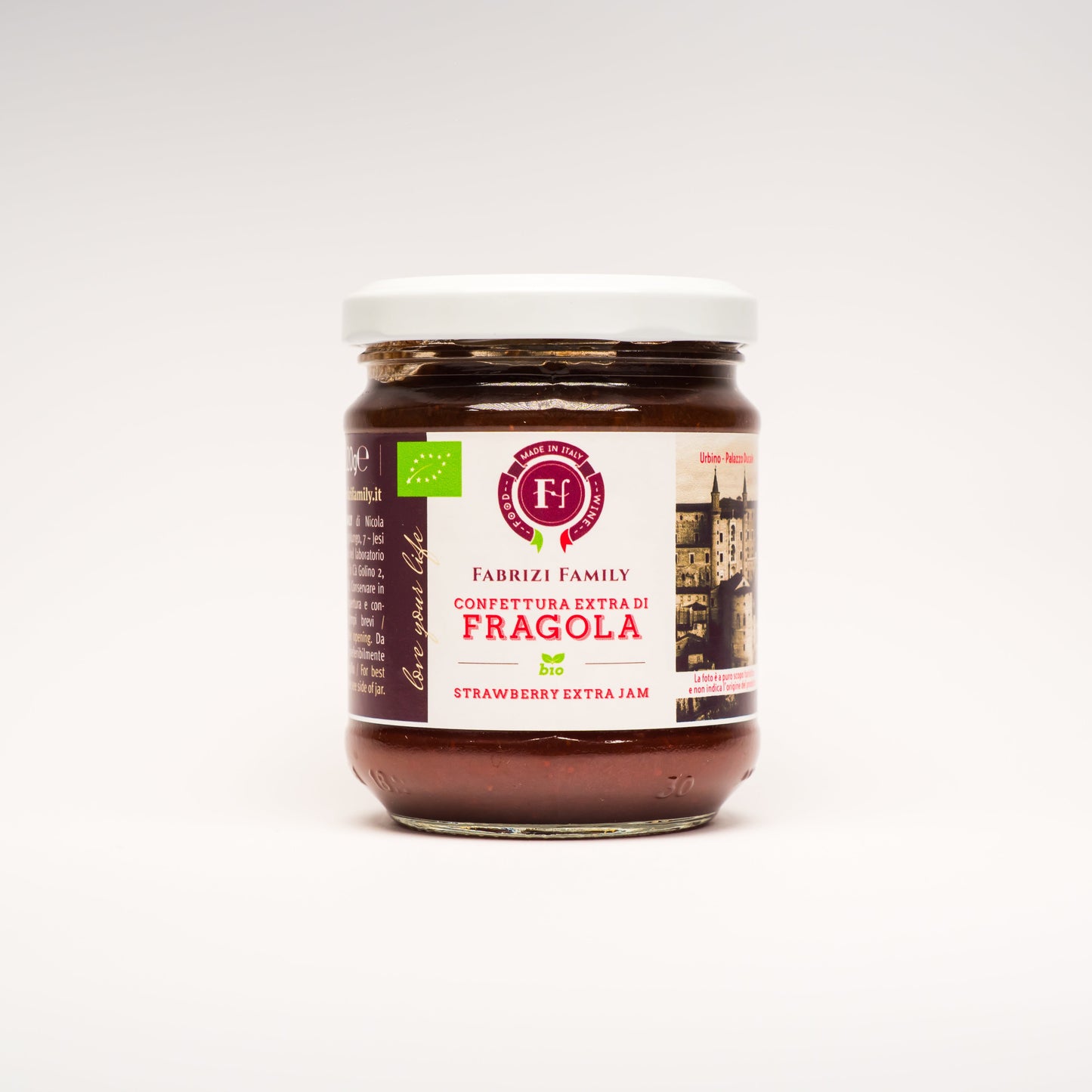 Confettura Extra di Fragole 220g BIOLOGICA - FABRIZI FAMILY - Confezione da 5 - I migliori prodotti Made in Italy da Fiera di Monza Shop - Solo 30€! Acquista subito su Fiera di Monza Shop!