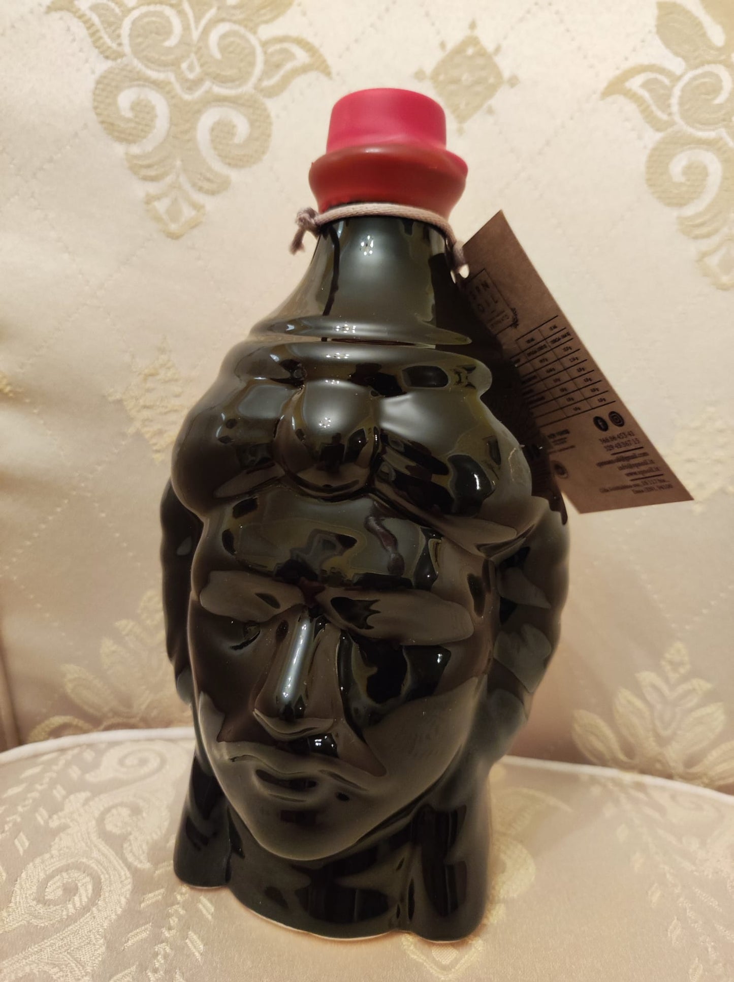 Testa di Moro in Ceramica di Caltagirone - Bianca/Nera - Olivicola Spinnato - I migliori prodotti Made in Italy da Fiera di Monza Shop - Solo 36€! Acquista subito su Fiera di Monza Shop!