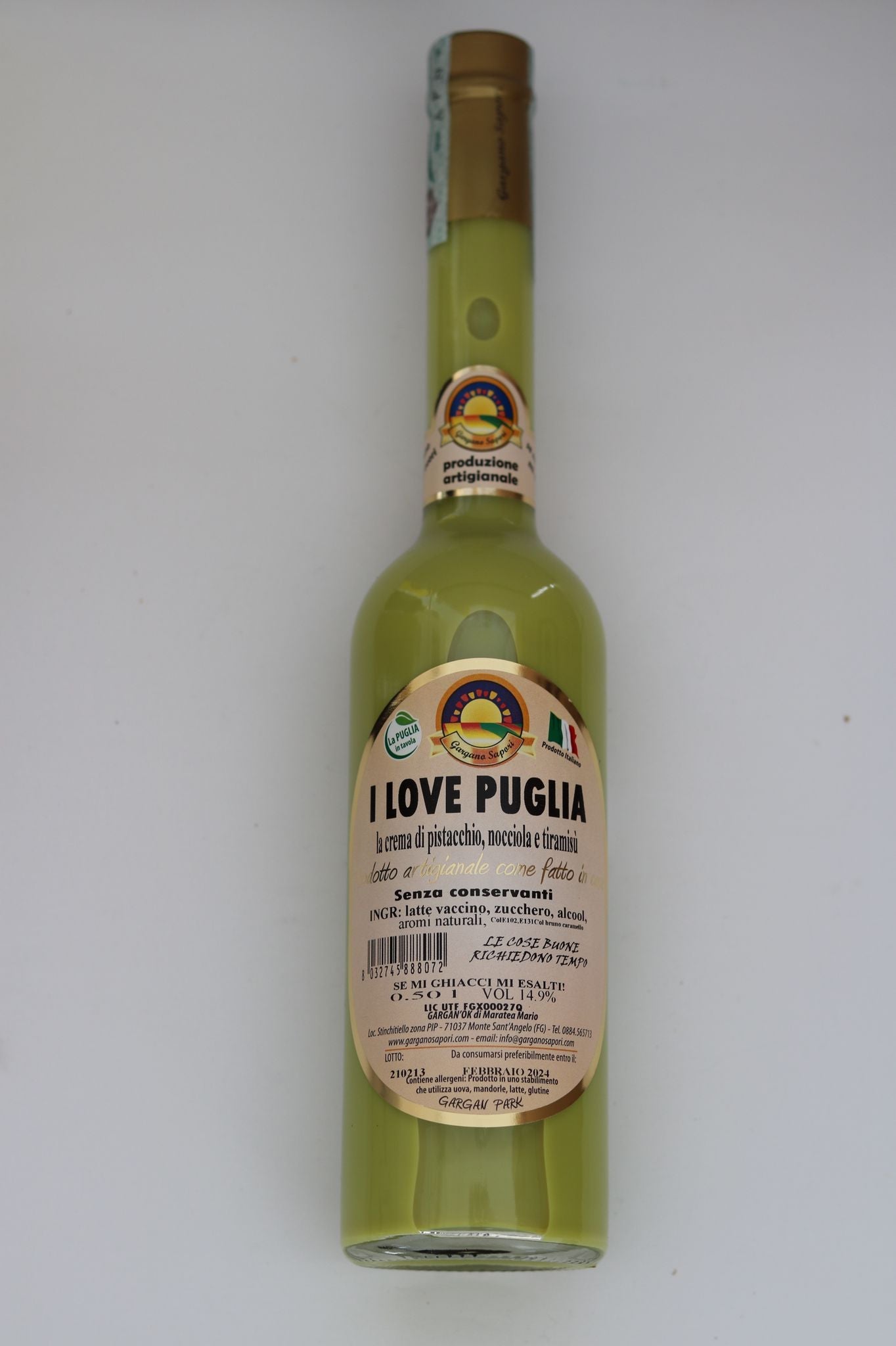 CREMA DI LIQUORE I LOVE PUGLIA 500 ML - 2 Bottiglie - I migliori prodotti Made in Italy da Fiera di Monza Shop - Solo 27.90€! Acquista subito su Fiera di Monza Shop!