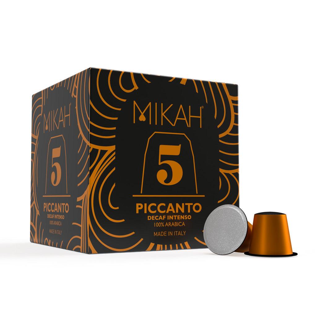 Caffè MIKAH - Piccanto N.5 Decaffeinato 100% Arabica 10pz - 7 Confezioni - I migliori prodotti Made in Italy da Fiera di Monza Shop - Solo 30€! Acquista subito su Fiera di Monza Shop!