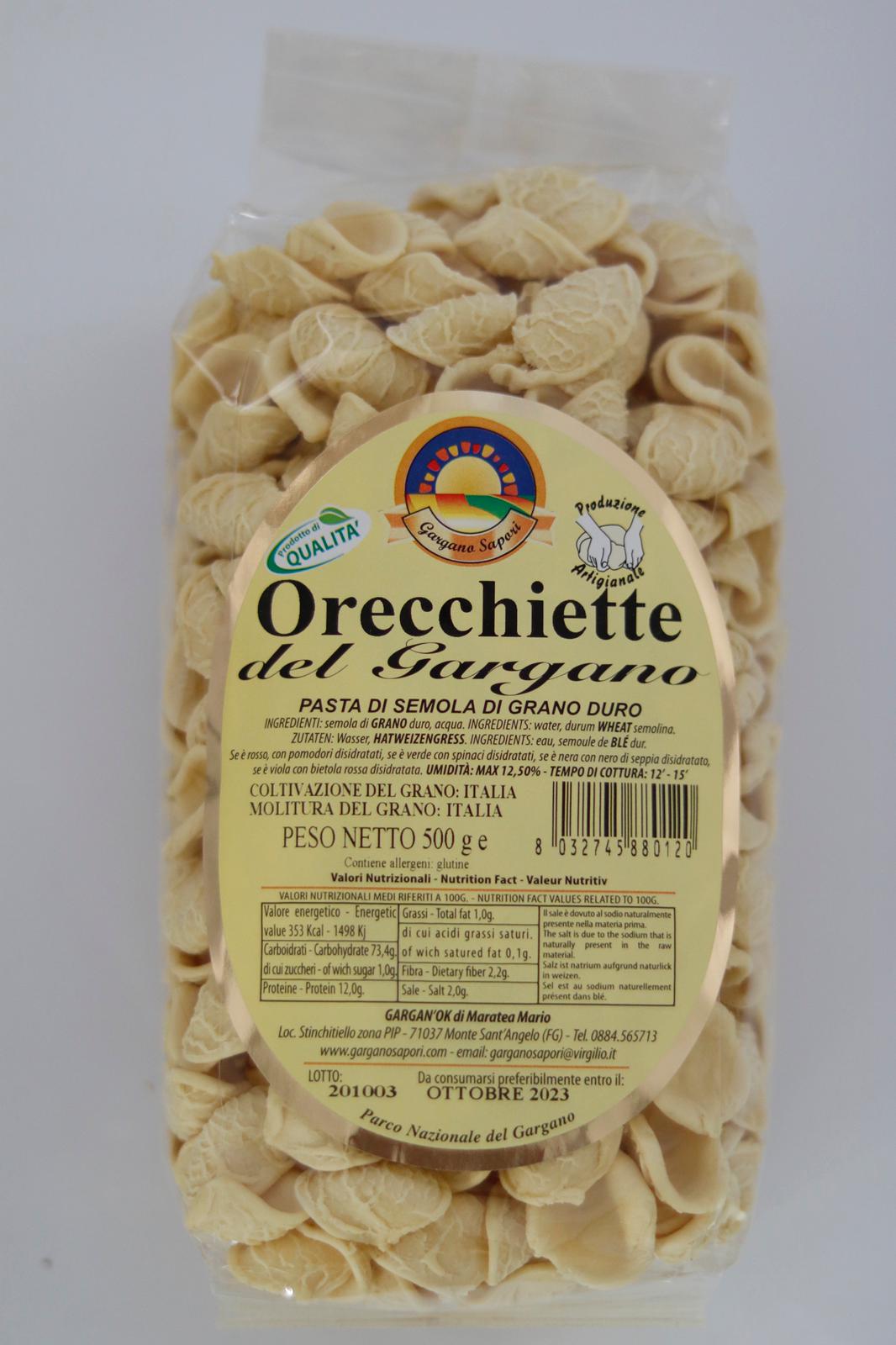 ORECCHIETTE 500 G - Box 12 Confezioni - I migliori prodotti Made in Italy da Fiera di Monza Shop - Solo 30€! Acquista subito su Fiera di Monza Shop!