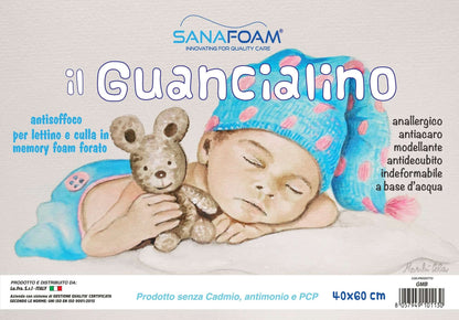 Guanciale da Culla Memory Foam - SANAFOAM - I migliori prodotti Made in Italy da Fiera di Monza Shop - Solo 40€! Acquista subito su Fiera di Monza Shop!