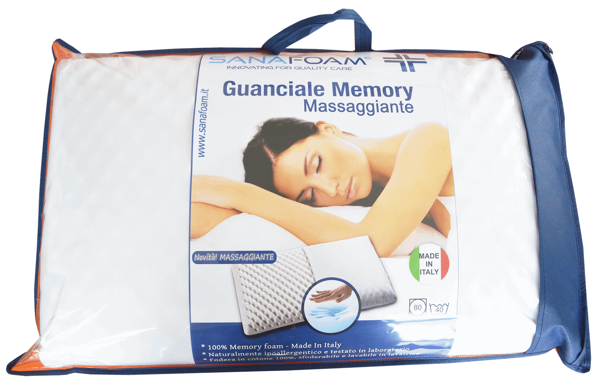 Guanciale Massaggiante Memory Foam - SANAFOAM  I migliori prezzi del 2024  solo da Fiera di Monza Shop