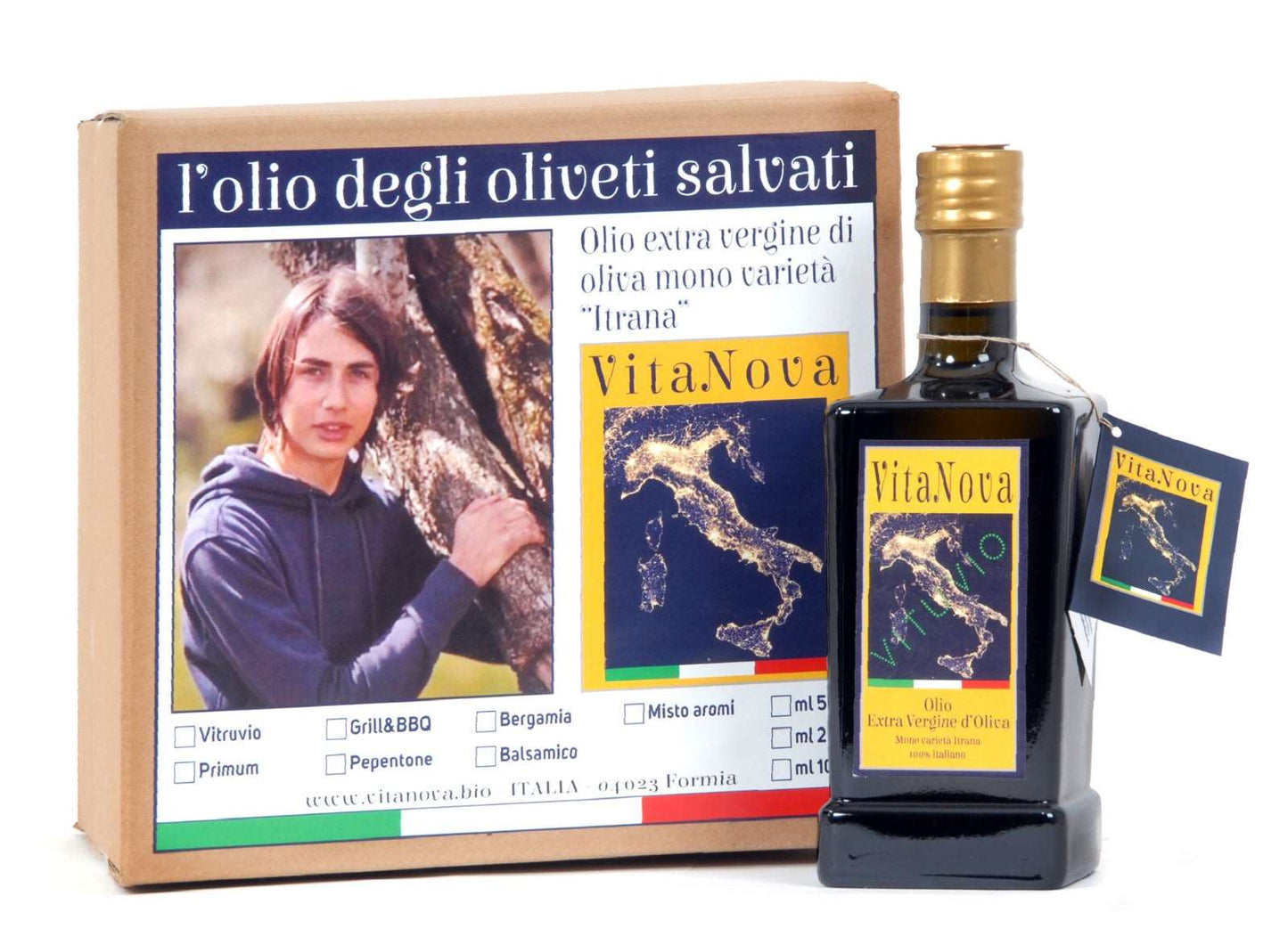6 bottiglie di olio EVO VitaNova “Vitruvio” - Mono varietà Itrana, alti polifenoli - I migliori prodotti Made in Italy da Fiera di Monza Shop - Solo 126€! Acquista subito su Fiera di Monza Shop!