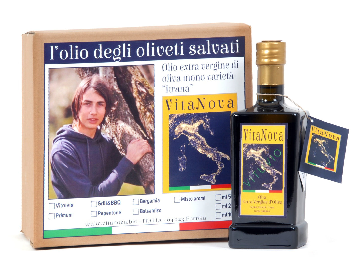 Vitruvio - Olio EVO mono varietà Itrana, alti polifenoli