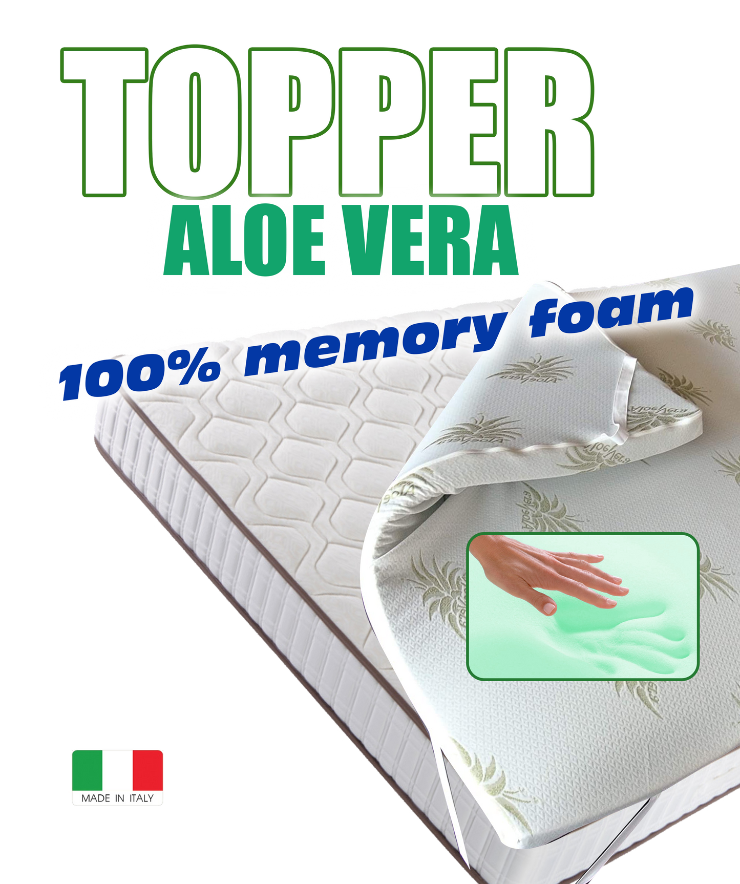 Topper in Memory Foam - SANAFOAM - I migliori prodotti Made in Italy da Fiera di Monza Shop - Solo 89€! Acquista subito su Fiera di Monza Shop!
