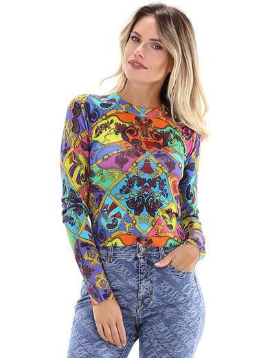 VERSACE JEANS COUTURE - Maglia Cotone Fantasia Multicolore - Fiera di Monza Shop