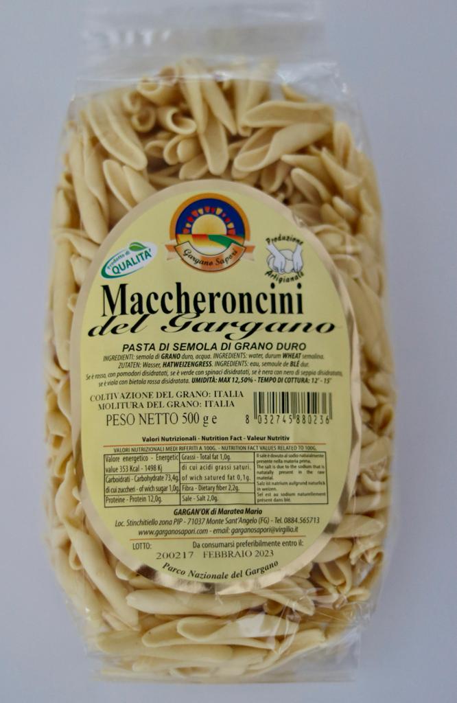 MACCHERONCINI 500 G - I migliori prodotti Made in Italy da Fiera di Monza Shop - Solo 2.50€! Acquista subito su Fiera di Monza Shop!