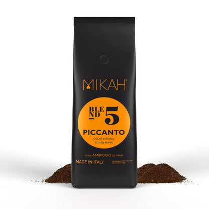 Caffè MIKAH - Piccanto N.5 – 250gr Decaffeinato 100% Arabica - I migliori prodotti Made in Italy da Fiera di Monza Shop - Solo 32.50€! Acquista subito su Fiera di Monza Shop!