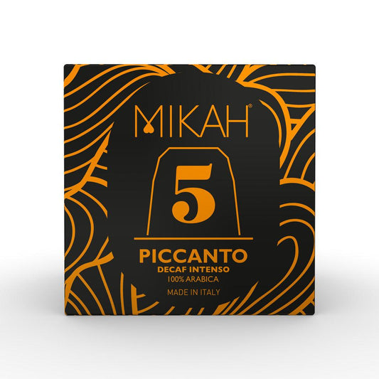 Caffè MIKAH - Piccanto N.5 Decaffeinato 100% Arabica 10pz - 7 Confezioni - I migliori prodotti Made in Italy da Fiera di Monza Shop - Solo 30€! Acquista subito su Fiera di Monza Shop!
